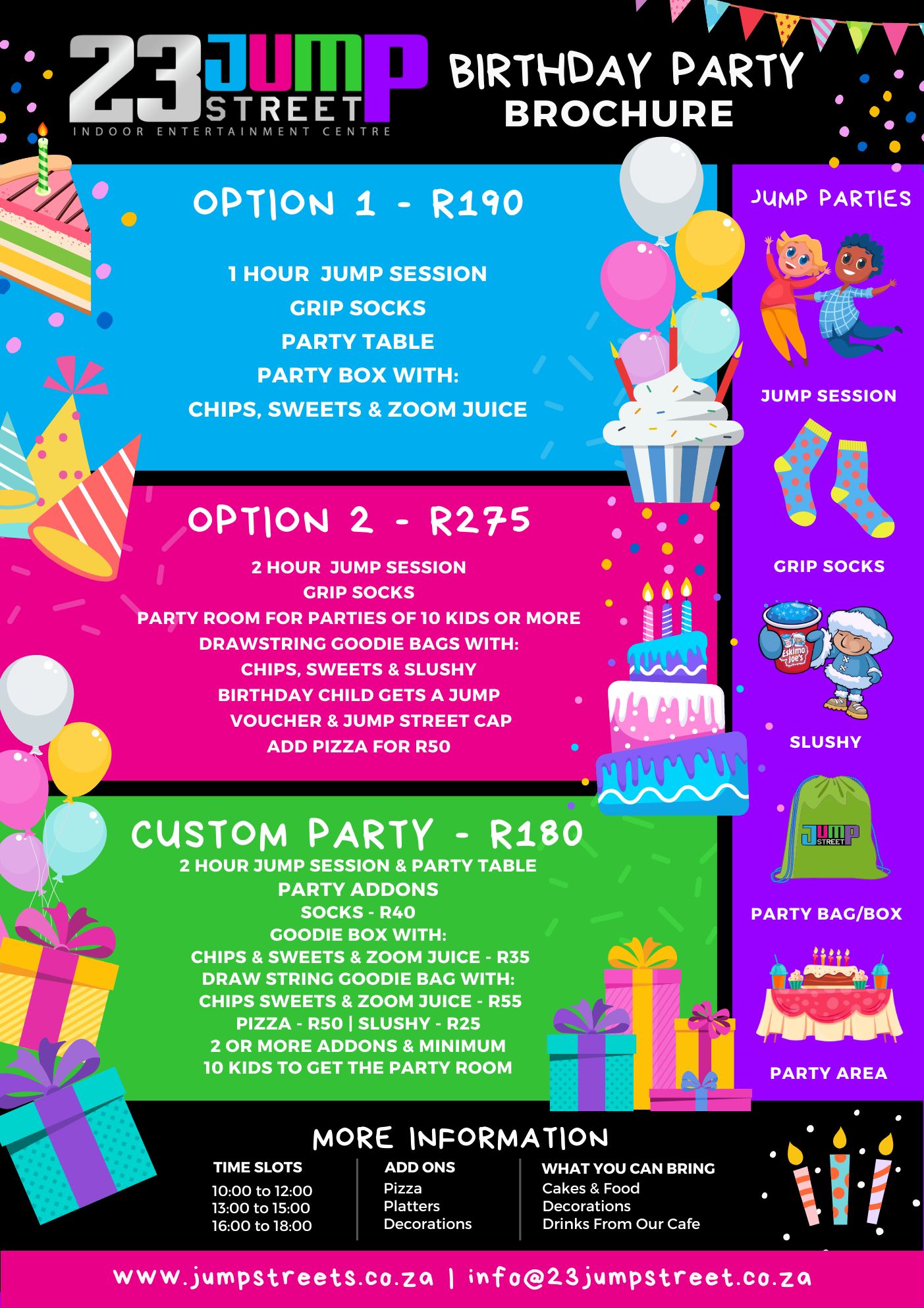 23JS Party Price List