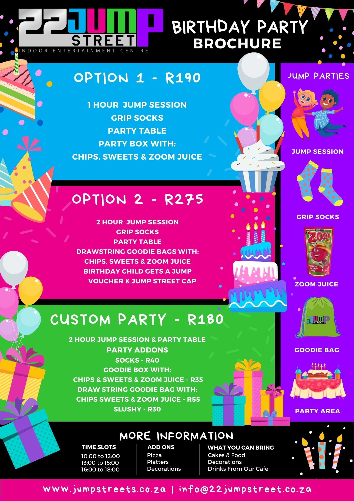 22 Jump Street Party Price List Party Price List